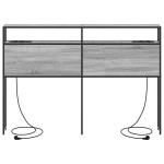 vidaXL Tăblie de depozitare Pe perete sonoma gri 135 cm Lemn compozit