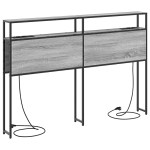 vidaXL Tăblie de depozitare Pe perete sonoma gri 135 cm Lemn compozit