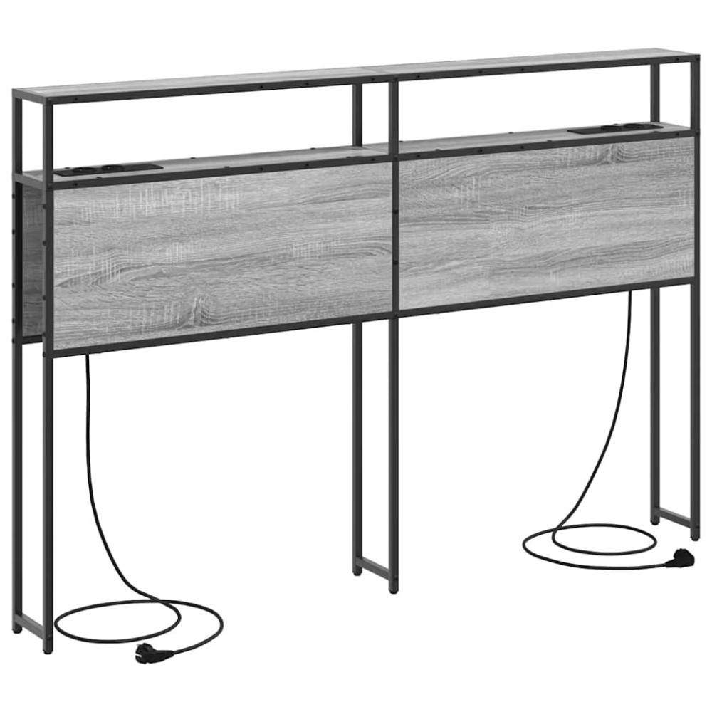 vidaXL Tăblie de depozitare Pe perete sonoma gri 140 cm Lemn compozit