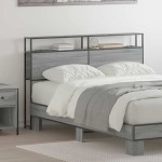 vidaXL Tăblie de depozitare Pe perete sonoma gri 140 cm Lemn compozit