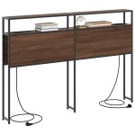 vidaXL Tăblie de depozitare Pe perete Stejar brun 140 cm Lemn compozit vidaXL Tăblie de depozitare Pe perete Stejar brun 140 cm Lemn compozit