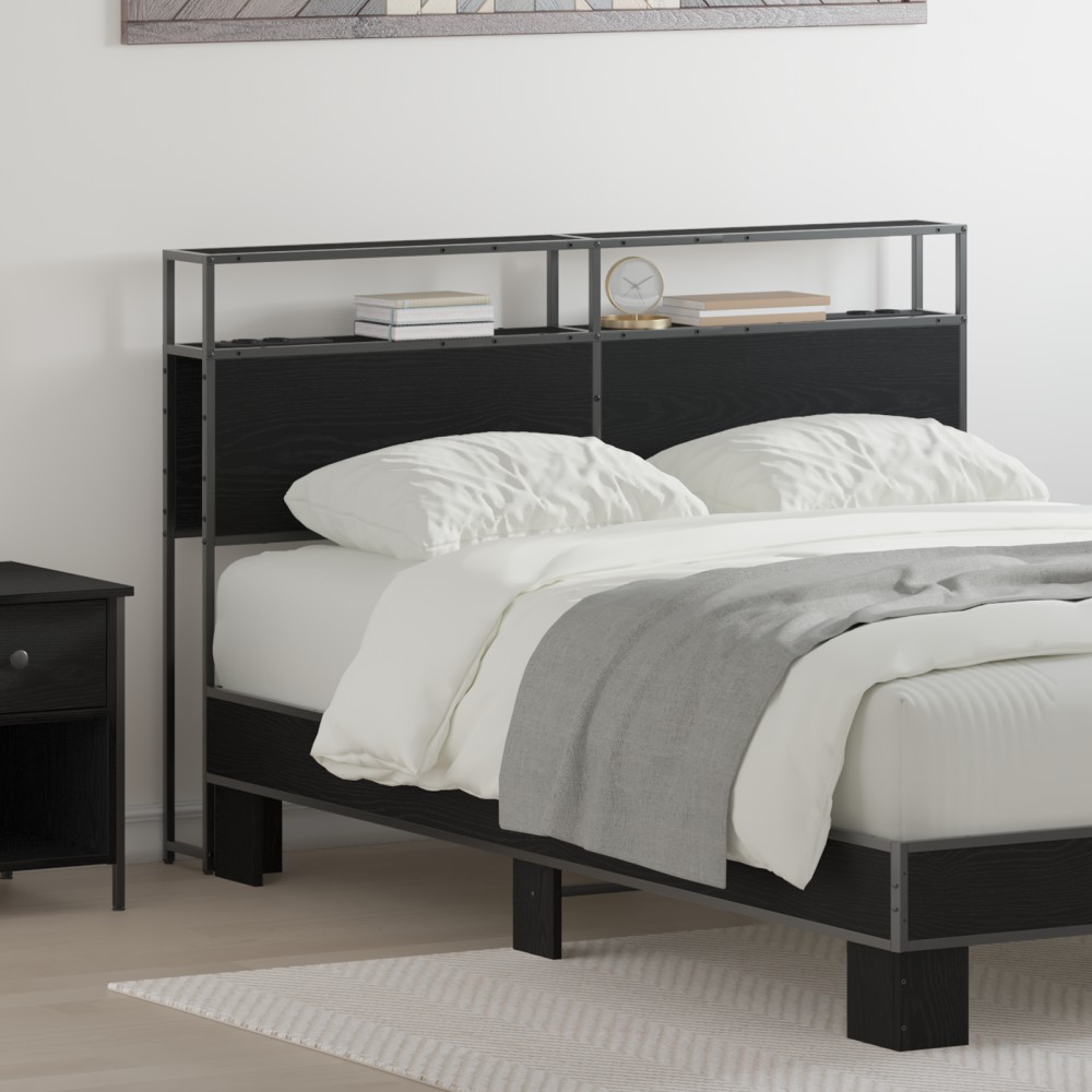 vidaXL Tăblie de depozitare Stejar negru 150 cm Lemn compozit