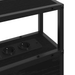 vidaXL Tăblie de depozitare Stejar negru 150 cm Lemn compozit vidaXL Tăblie de depozitare Stejar negru 150 cm Lemn compozit