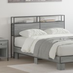 vidaXL Tăblie de depozitare Pe perete sonoma gri 150 cm Lemn compozit vidaXL Tăblie de depozitare Pe perete sonoma gri 150 cm Lemn compozit