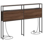 vidaXL Tăblie de depozitare Pe perete Stejar brun 150 cm Lemn compozit vidaXL Tăblie de depozitare Pe perete Stejar brun 150 cm Lemn compozit