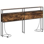 vidaXL Tăblie de depozitare Stejar afumat 180 cm Lemn compozit vidaXL Tăblie de depozitare Stejar afumat 180 cm Lemn compozit