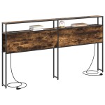 vidaXL Tăblie de depozitare Stejar afumat 180 cm Lemn compozit vidaXL Tăblie de depozitare Stejar afumat 180 cm Lemn compozit