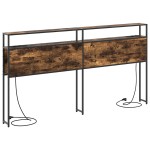 vidaXL Tăblie de depozitare Stejar afumat 180 cm Lemn compozit vidaXL Tăblie de depozitare Stejar afumat 180 cm Lemn compozit