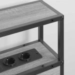 vidaXL Tăblie de depozitare cu raft sonoma gri 180 cm Lemn compozit