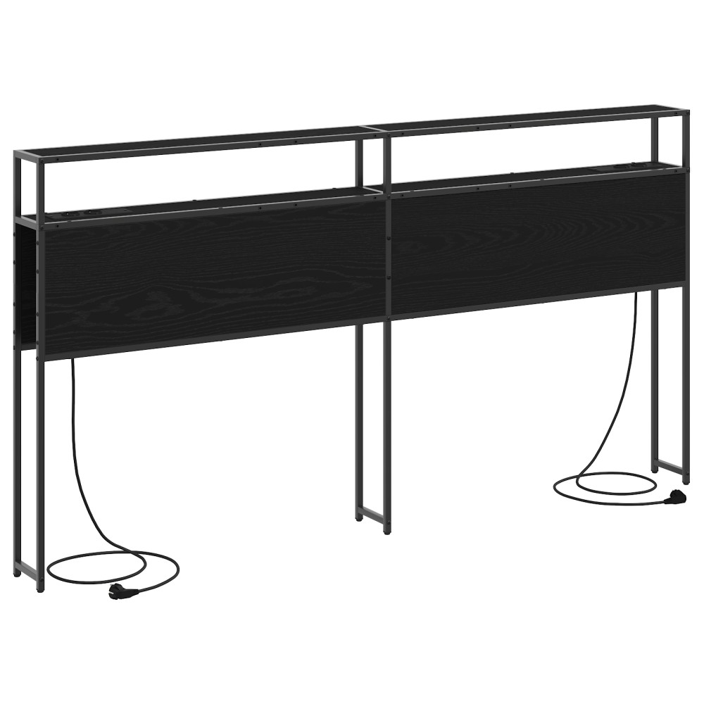 vidaXL Tăblie de depozitare Stejar negru 200 cm Lemn compozit