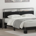 vidaXL Tăblie de depozitare Stejar negru 200 cm Lemn compozit vidaXL Tăblie de depozitare Stejar negru 200 cm Lemn compozit