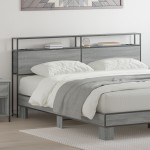 vidaXL Tăblie de depozitare Pe perete sonoma gri 200 cm Lemn compozit