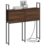 vidaXL Tăblie de Depozitare cu Stație de Încărcare Stejar brun 75 cm