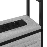 vidaXL Tăblie de depozitare sonoma gri 80 cm Lemn compozit vidaXL Tăblie de depozitare sonoma gri 80 cm Lemn compozit