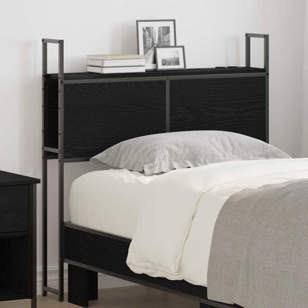 vidaXL Tăblie de depozitare Stejar negru 90 cm Lemn compozit
