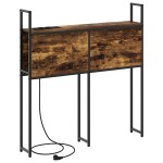 vidaXL Tăblie de depozitare Stejar afumat 90 cm Lemn compozit vidaXL Tăblie de depozitare Stejar afumat 90 cm Lemn compozit