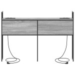 vidaXL Tăblie de Depozitare cu Stație de Încărcare sonoma gri 120 cm