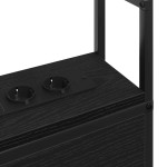 vidaXL Tăblie de depozitare Stejar negru 140 cm Lemn compozit vidaXL Tăblie de depozitare Stejar negru 140 cm Lemn compozit