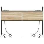 vidaXL Tăblie de Depozitare cu Stație de Încărcare Stejar sonoma