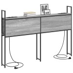 vidaXL Tăblie de Depozitare cu Stație de Încărcare sonoma gri 150 cm