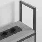 vidaXL Tăblie de Depozitare cu Stație de Încărcare sonoma gri 150 cm