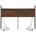 vidaXL Tăblie de Depozitare cu Stație de Încărcare Stejar brun 150 cm