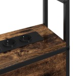 vidaXL Tăblie de depozitare Stejar afumat 160 cm Lemn compozit vidaXL Tăblie de depozitare Stejar afumat 160 cm Lemn compozit