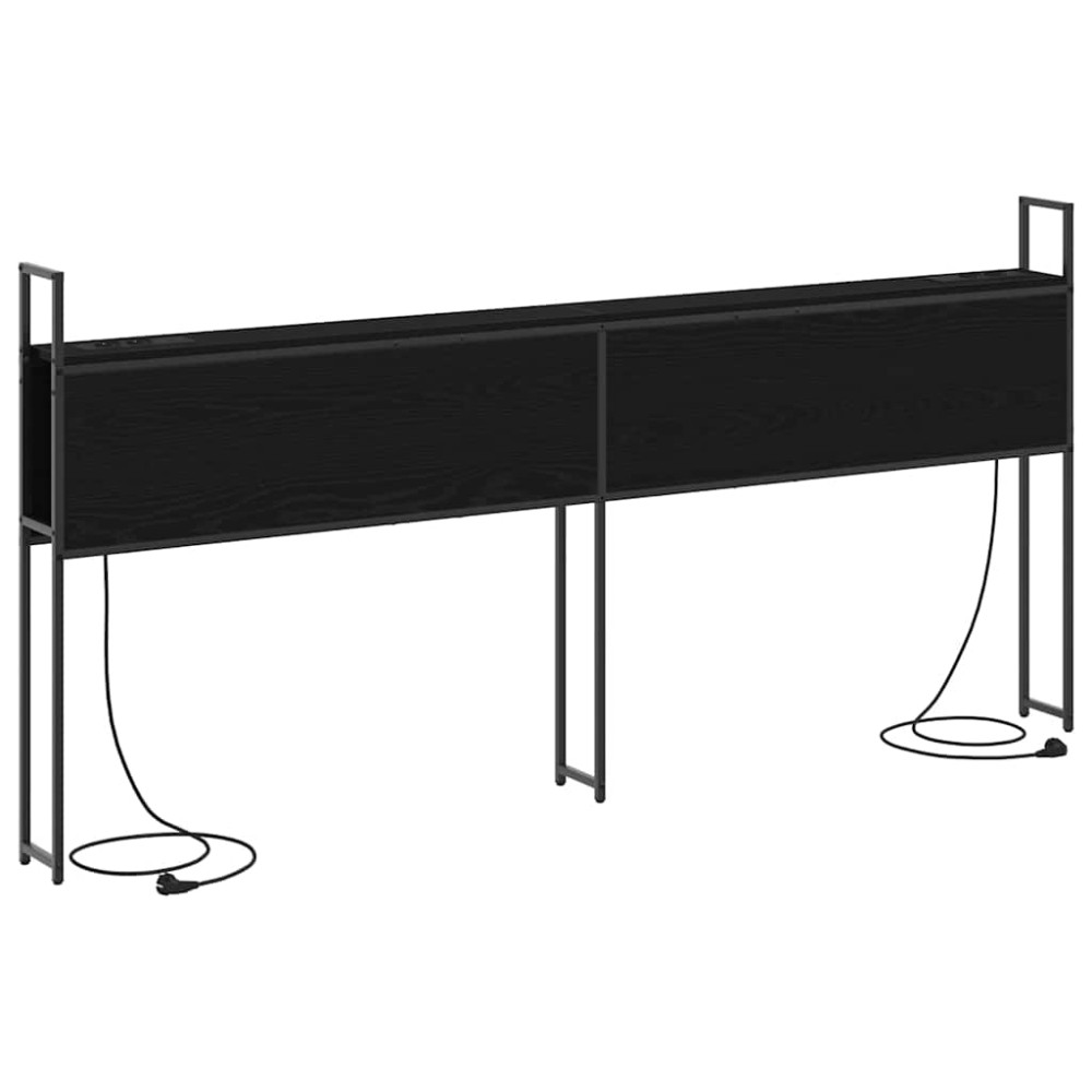 vidaXL Tăblie de depozitare Stejar negru 180 cm Lemn compozit