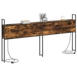 vidaXL Tăblie de depozitare Stejar afumat 180 cm Lemn compozit vidaXL Tăblie de depozitare Stejar afumat 180 cm Lemn compozit