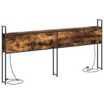 vidaXL Tăblie de depozitare Stejar afumat 180 cm Lemn compozit vidaXL Tăblie de depozitare Stejar afumat 180 cm Lemn compozit