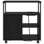 vidaXL Dulap de birou Stejar negru 60 x 46 x 67 cm Lemn compozit vidaXL Dulap de birou Stejar negru 60 x 46 x 67 cm Lemn compozit