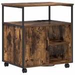 vidaXL Dulap de birou Stejar afumat 60 x 46 x 67 cm Lemn compozit
