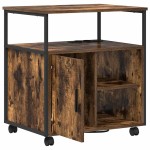 vidaXL Dulap de birou Stejar afumat 60 x 46 x 67 cm Lemn compozit