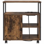 vidaXL Dulap de birou Stejar afumat 60 x 46 x 67 cm Lemn compozit