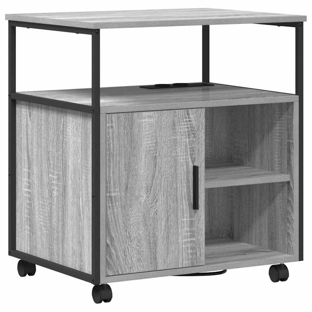 vidaXL Dulap de birou sonoma gri 60 x 46 x 67 cm Lemn compozit