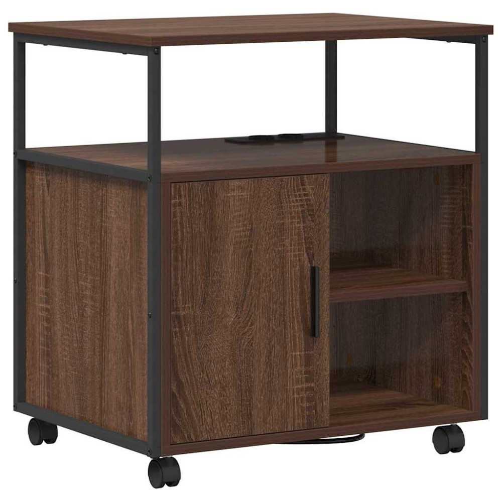 vidaXL Dulap de birou Stejar brun 60 x 46 x 67 cm Lemn compozit