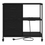 vidaXL Dulap de birou Stejar negru 76 x 41 x 72 cm Lemn compozit vidaXL Dulap de birou Stejar negru 76 x 41 x 72 cm Lemn compozit