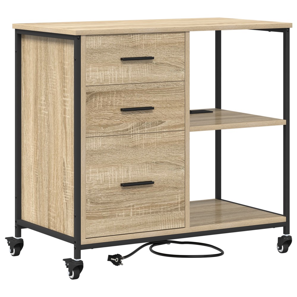 vidaXL Dulap de birou Stejar sonoma 76 x 41 x 72 cm Lemn compozit
