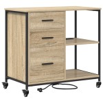 vidaXL Dulap de birou Stejar sonoma 76 x 41 x 72 cm Lemn compozit