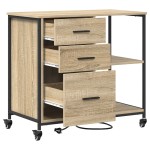 vidaXL Dulap de birou Stejar sonoma 76 x 41 x 72 cm Lemn compozit