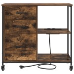 vidaXL Dulap de birou Stejar afumat 76 x 41 x 72 cm Lemn compozit vidaXL Dulap de birou Stejar afumat 76 x 41 x 72 cm Lemn compozit