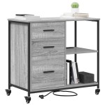 vidaXL Dulap de birou sonoma gri 76 x 41 x 72 cm Lemn compozit