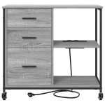 vidaXL Dulap de birou sonoma gri 76 x 41 x 72 cm Lemn compozit