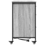 vidaXL Dulap de birou sonoma gri 76 x 41 x 72 cm Lemn compozit
