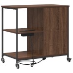 vidaXL Dulap de birou Stejar brun 76 x 41 x 72 cm Lemn compozit