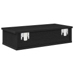 vidaXL Raft de perete cu sertare negru 60x28x15 cm lemn prelucrat vidaXL Raft de perete cu sertare negru 60x28x15 cm lemn prelucrat