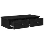 vidaXL Raft de perete cu sertare negru 60x28x15 cm lemn prelucrat vidaXL Raft de perete cu sertare negru 60x28x15 cm lemn prelucrat