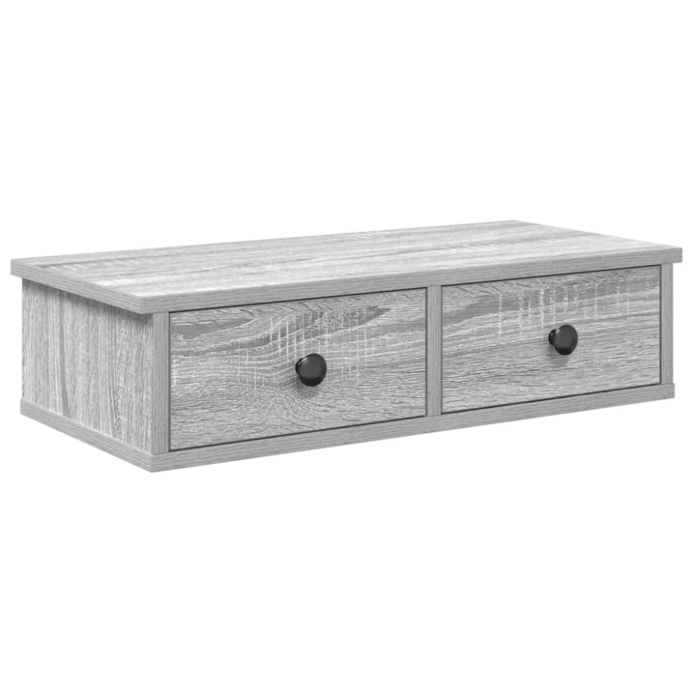 vidaXL Raft de perete cu sertare Gri Sonoma 60x25x15 cm Lemn prelucrat