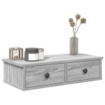 vidaXL Raft de perete cu sertare Gri Sonoma 60x28x15 cm Lemn prelucrat vidaXL Raft de perete cu sertare Gri Sonoma 60x28x15 cm Lemn prelucrat