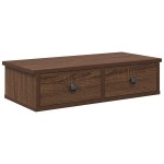 vidaXL Raft de perete cu sertare Stejar maro 60x28x15cm lemn prelucrat